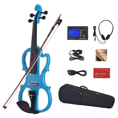 VE-201 Full Size 4/4 Solid Wood Silent Electric Violin Fiddl