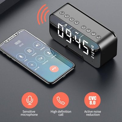 Multifunction Mirror Alarm Clock Bluetooth Speaker MP3 FM Ra