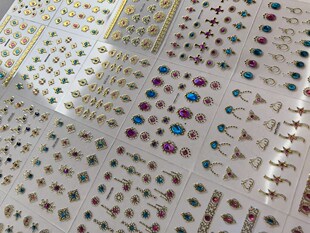 24Sheets Nail Sticker stick on Nail jewels Labret jewelry G