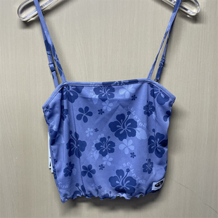 SCULPTOR春夏新款花朵图案吊带背心包臀短裙套装女性感辣妹两件套
