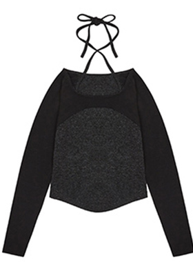 LARTIGENT 叶舒华张元英金玟庭同款复古镂空假两件长袖打底衫