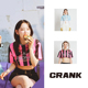 李知禹同款 宫胁咲良 孔裕彬 CRANK23春条纹撞色字母刺绣运动上衣
