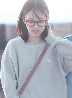 SCULPTOR林娜琏同款秋季logo刺绣运动套装宽松舒适不加绒韩国代购