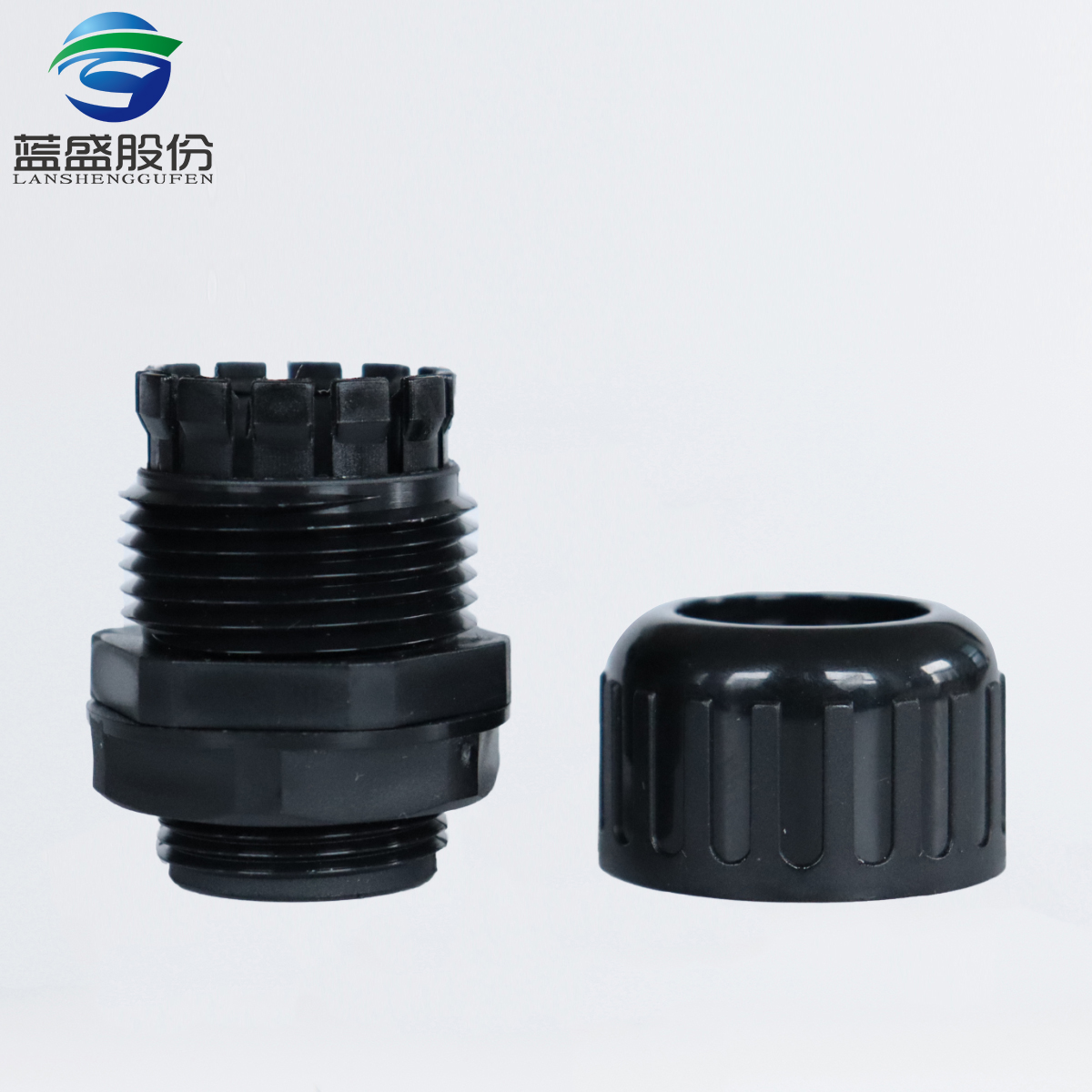 蓝盛带爪抗拉尼龙波纹管锁紧接头