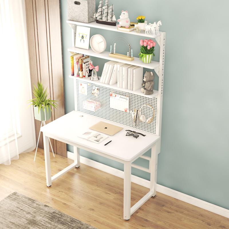 馨业多层收纳洞洞板学习书桌书架