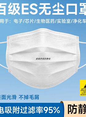 无尘口罩百级ES净化防静电