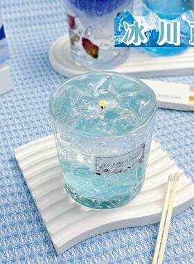 解心紫冰川蓝香薰蜡烛高