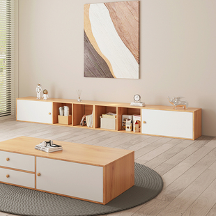 实木儿童书架落地置物架电视柜客厅家用矮柜书柜收纳储物柜飘窗柜