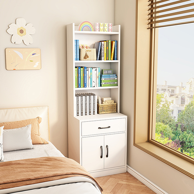 实木床头柜家用卧室床边储物柜窄缝书架置物架落地书柜子小型