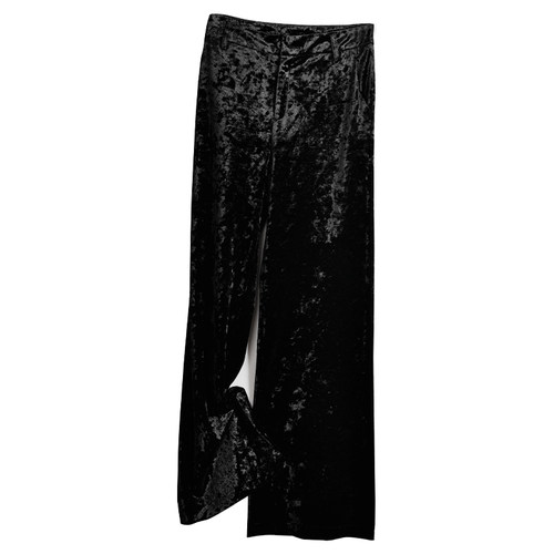 夏季薄款钻石绒中腰阔腿直筒裤