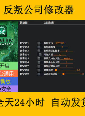 反叛公司局势升级版STEAMEPIC正版游戏修改器辅助工具不含游戏