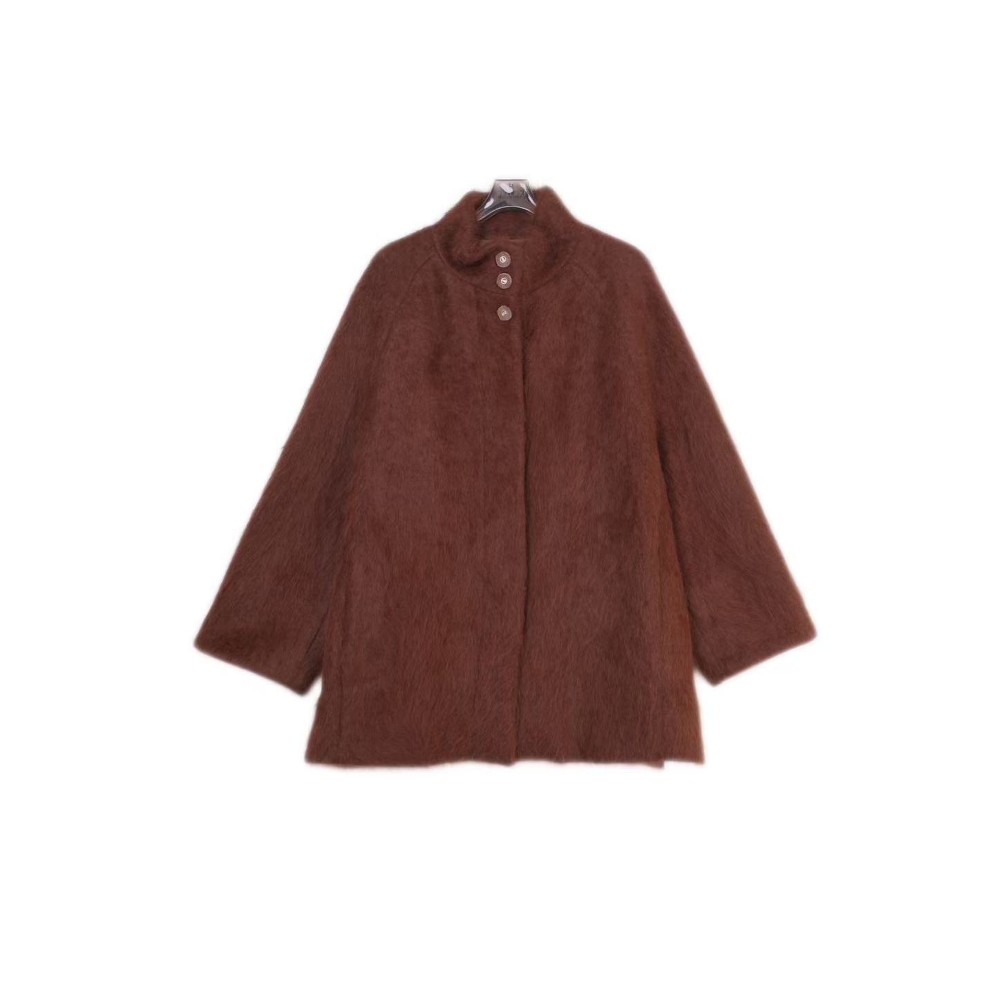 北拉子丨年华昱丨安哥拉兔毛毛呢大衣ANYD-25209