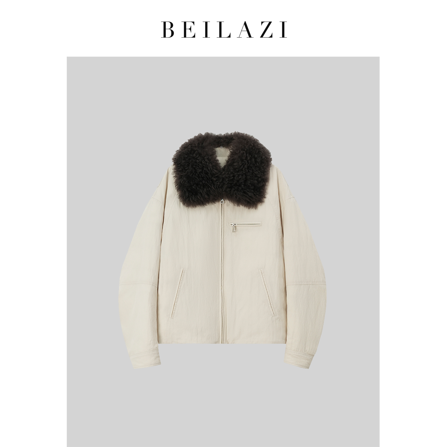 北拉子丨旷野之声丨羊毛领鹅绒外套ZL-96178