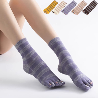 普拉提瑜伽袜子防滑专业女五指袜