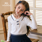 T恤2026春季 新款 儿童POLO衫 英氏女童长袖 女孩甜美学院打底衫 上衣