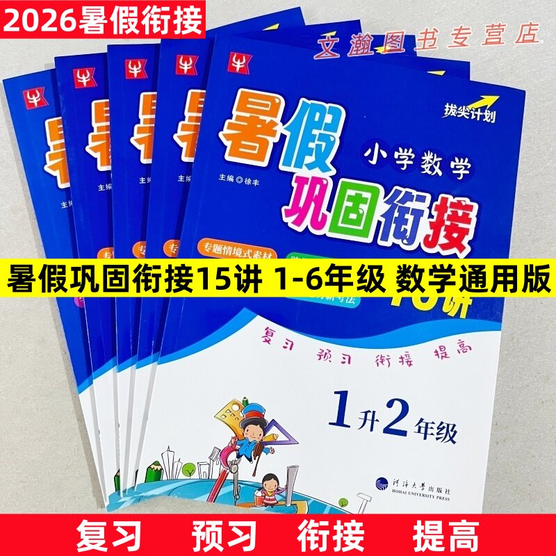 2026暑假拔高衔接15讲数学通用版小学1升2升3升4升5升6年级下册上册复习预习衔接提高专项训练暑期衔接作业拔尖计划津桥书局