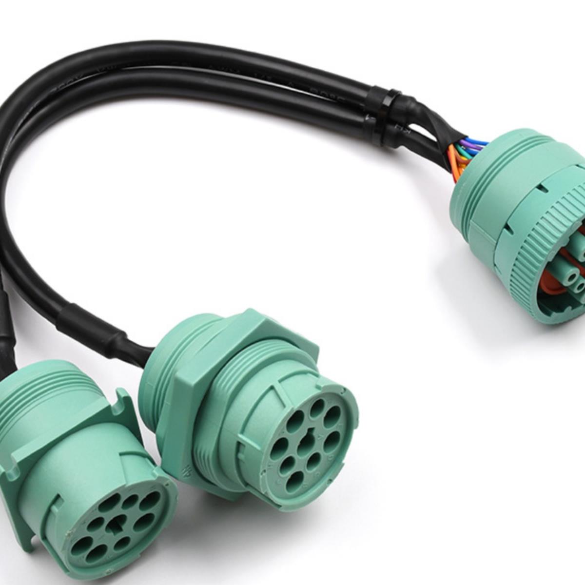适用于康明斯检测线插头9针连接线开线J1939-9Pin - 6Pin连接器