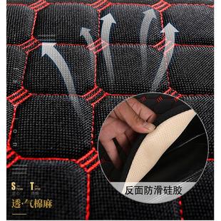 通用简约夏季 亚麻汽车坐垫四季 透气养生布艺半包座垫前排专用座套