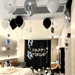 生日气球布置派对场景装饰天花板挂饰拍立得惊喜仪式感送女友男友