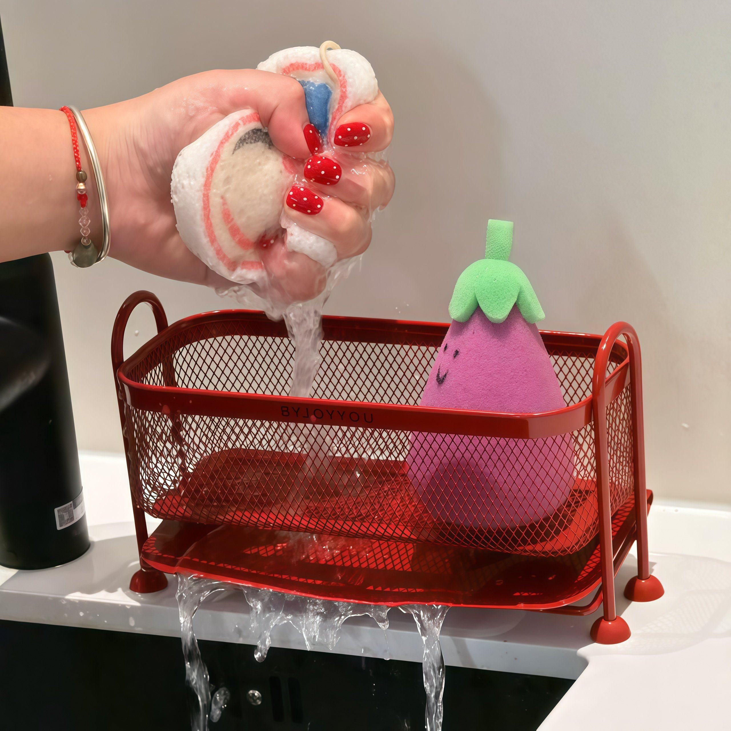 【厨房好物】厨房多功能沥水篮抹布海绵擦水槽收纳层架子台面窄边