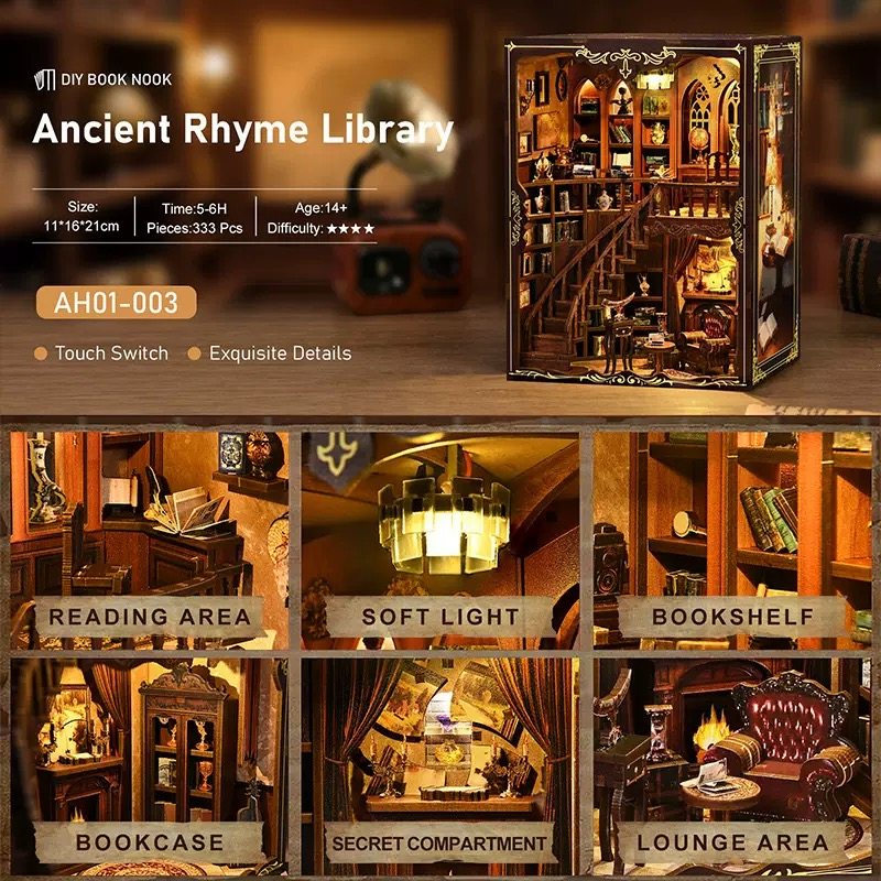 木质拼装书立diy小屋复古立体书节日礼物送女友,玩具/童车/益智/积木/模型,建筑/DIY小屋/拼装模型,淘宝优惠券,粉丝福利购,淘宝优惠卷