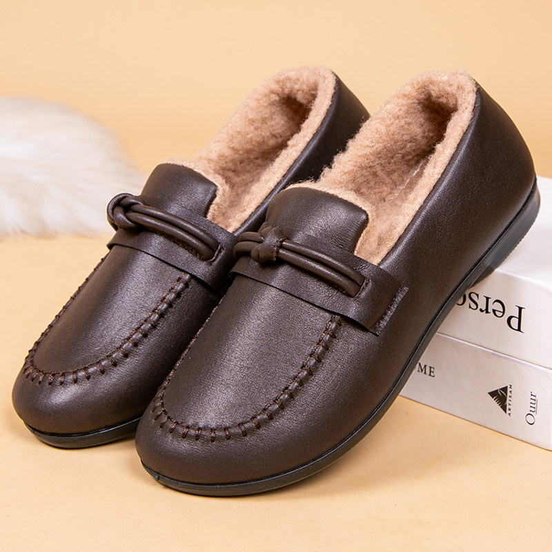 老北京布鞋女鞋官方旗舰店正品鞋妈妈款中老年加绒冬季豆豆鞋棉鞋