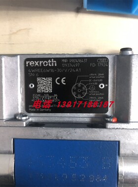 力士乐比例阀R901496437 4WREE6W16-30/V/24A1德国原装液压