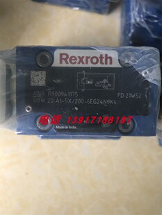 力士乐电磁溢流阀R900941175 DBW20A1-5X/200-6EG24N9K4原装液压