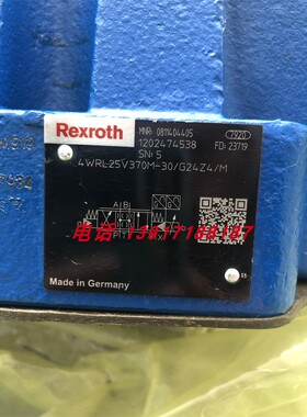 力士乐比例阀4WRL25V370M-30/G24Z4/M 0811404405德国产原装