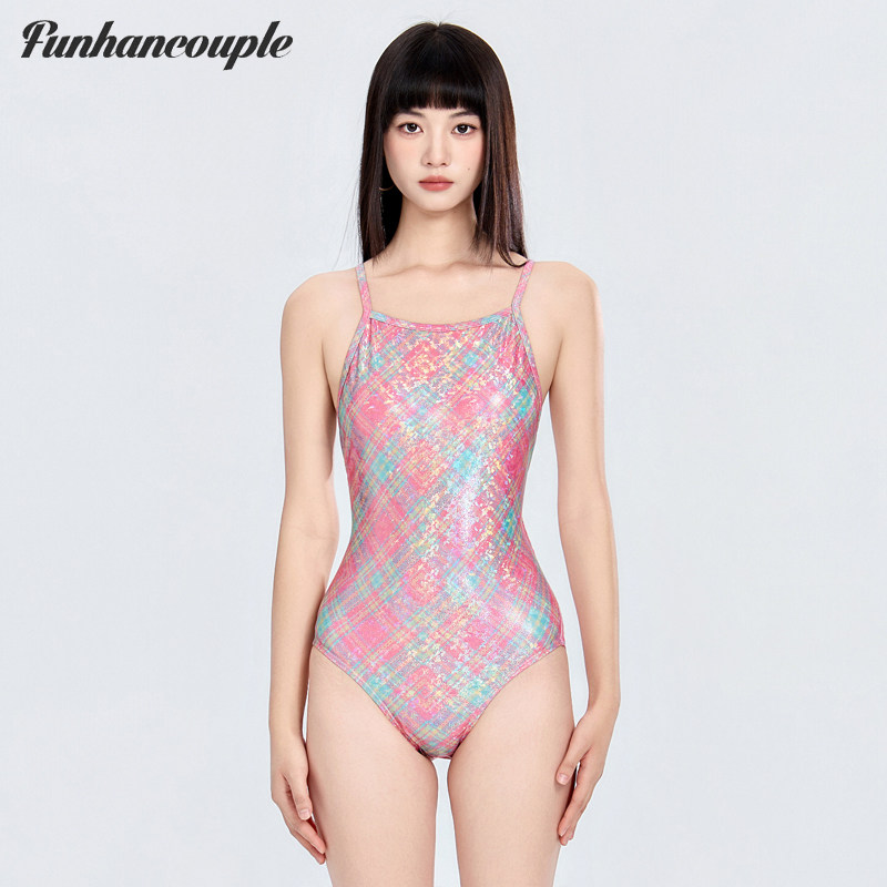 Funhancouple泳衣女士成人2026新款专业竞速游泳馆专用连体游泳衣 - 实物图