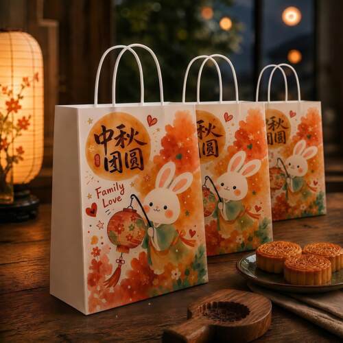 玉兔中秋团圆月饼礼袋节