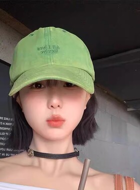 DAMEI大头围复古水洗晕染棒球帽