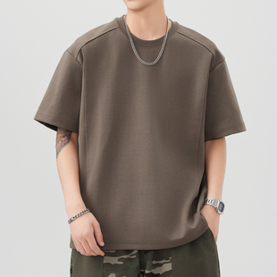 300g重磅美式潮牌短袖T恤男款设计感宽松上衣质感宽松大码体恤衫