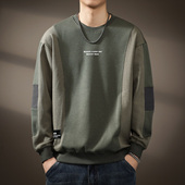 加绒宽松潮牌男士 高端330g美式 重磅复古拼接卫衣男2025秋季 外套男