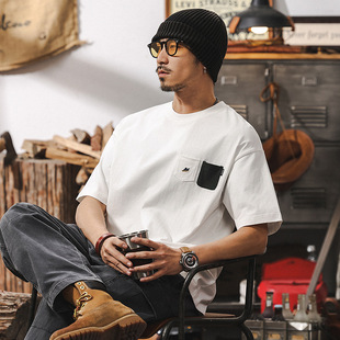 新疆棉250g重磅t恤男短袖夏季2026新款潮流美式复古宽松白色上衣