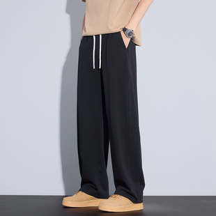 Kuvine秋冬季美式泽西风宽松弯刀裤vibe休闲裤男款加绒针织运动裤