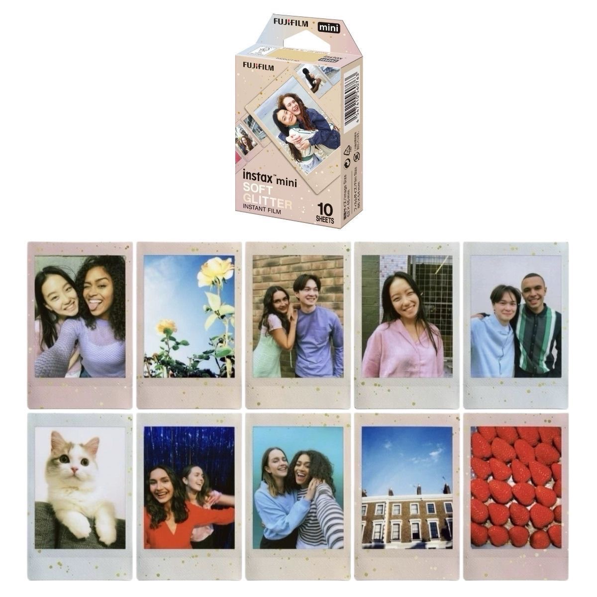 富士mini3寸拍立得新款花边浮光相纸10张 不包成像不包盒损
