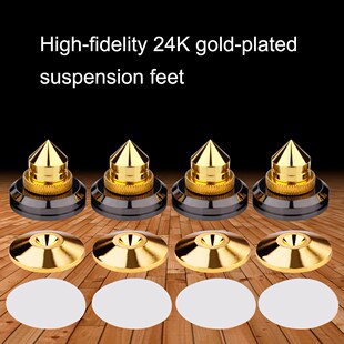 4pcs/set Speaker Spike Stand Feet Cone Base Pads -on Turntab