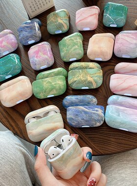 Marble Pattern Case for Apple Airpods Pro 1/2 Cover Protect