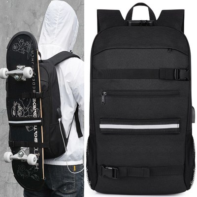 2020 New Arrival Skateboard Backpack Bag Anti theft Passwor
