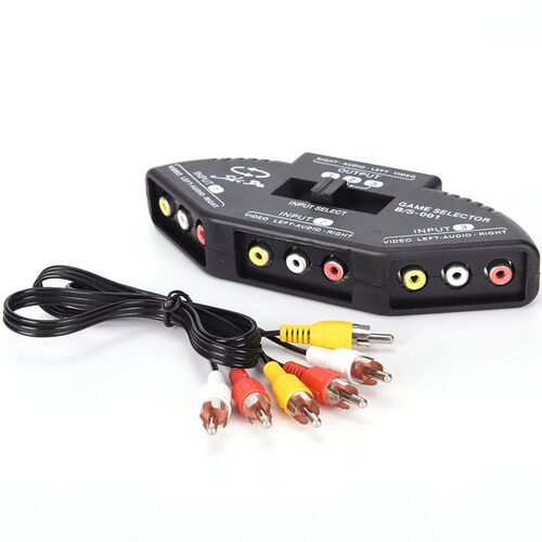 JETTING New 3 Way Audio Video AV RCA Switch Selector Box Co