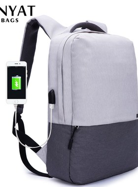 TINYAT Men Laptop Backpack For 15.6 inch USB Charging Backp