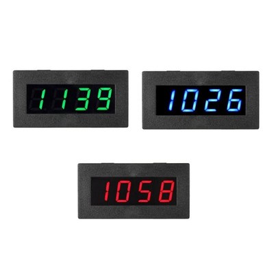 Red/Blue Green 4 Digital LED Tachometer RPM Speed Meter+Pro