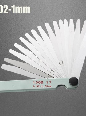 17 Blades Feeler Gauge Metric  Filler 0.02-1.00mm Gage Me