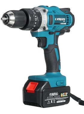 3 In 1 198VF Cordless Electric Drill 2-Speed Impact Hammer D