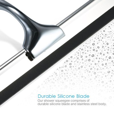 Stainless Steel Window Glass Wiper Cleaner Squeegee Shower