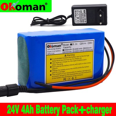 6S2P 24V 4Ah 18650 lithium-ion battery pack 25.2v 4000mAh el