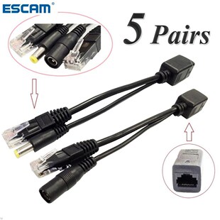 ESCAM 10pcs(5pair) POE Splitter POE Switch POE Cable adapte