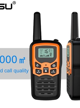 (2pcs) Mini Handheld Walkie Talkie Portable Radio High Power