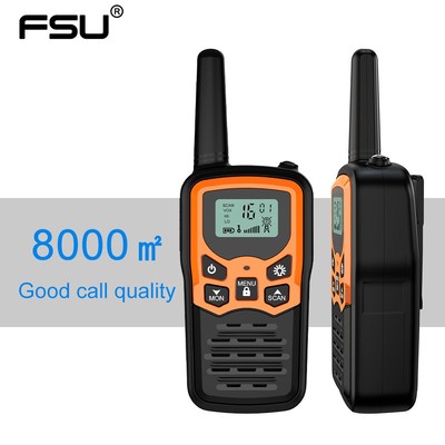 (2pcs) Mini Handheld Walkie Talkie Portable Radio High Power